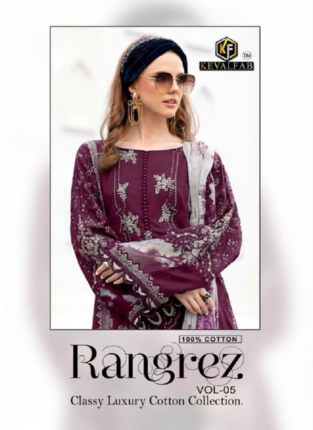 Rangrez Vol 5 By Keval Karachi Cotton Dress Material Wholesale Price In Surat Catalog